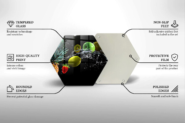 Kuchynská doska veľká zo skla Ovocie vo vode