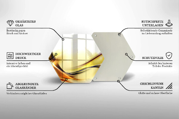 Kuchynská doska veľká zo skla Abstraktné línie svetla