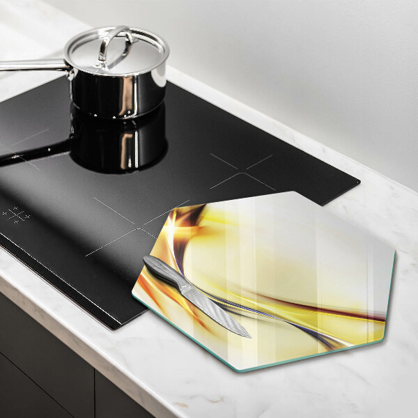 Kuchynská doska veľká zo skla Abstraktné línie svetla