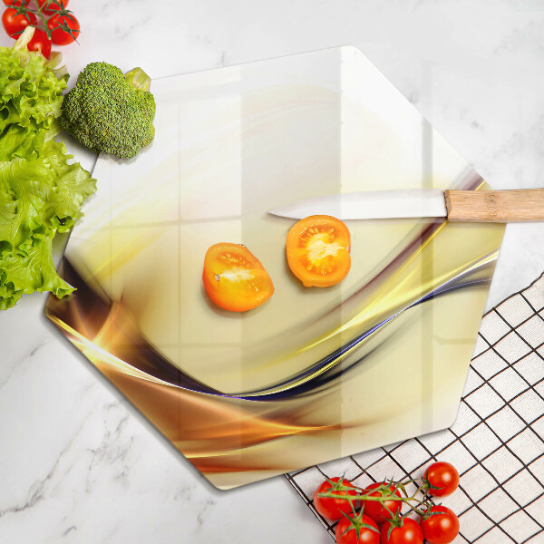 Kuchynská doska veľká zo skla Abstraktné línie svetla