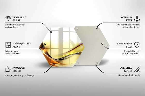 Kuchynská doska veľká zo skla Abstraktné línie svetla