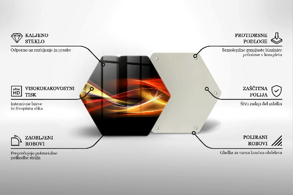 Kuchynská doska veľká zo skla Abstraktný dym a svetlo