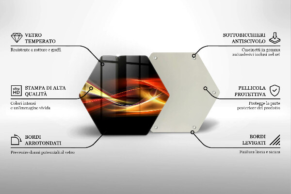 Kuchynská doska veľká zo skla Abstraktný dym a svetlo