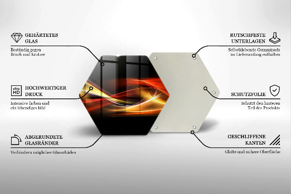 Kuchynská doska veľká zo skla Abstraktný dym a svetlo