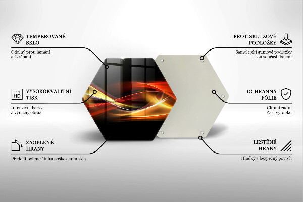 Kuchynská doska veľká zo skla Abstraktný dym a svetlo
