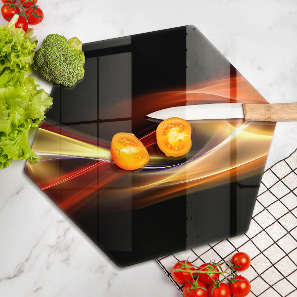 Kuchynská doska veľká zo skla Abstraktný dym a svetlo