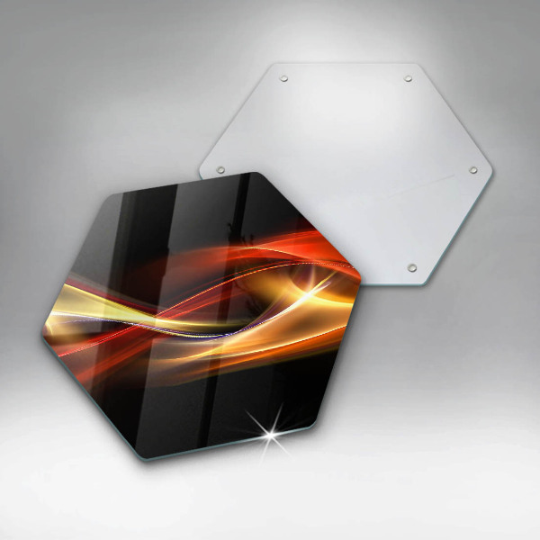 Kuchynská doska veľká zo skla Abstraktný dym a svetlo