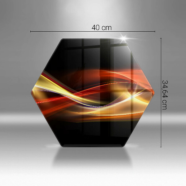 Kuchynská doska veľká zo skla Abstraktný dym a svetlo