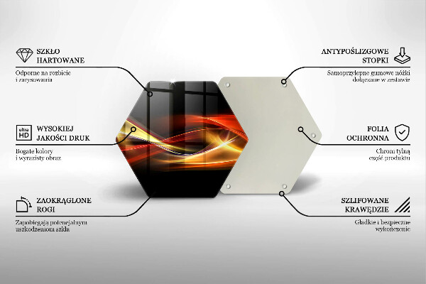 Kuchynská doska veľká zo skla Abstraktný dym a svetlo