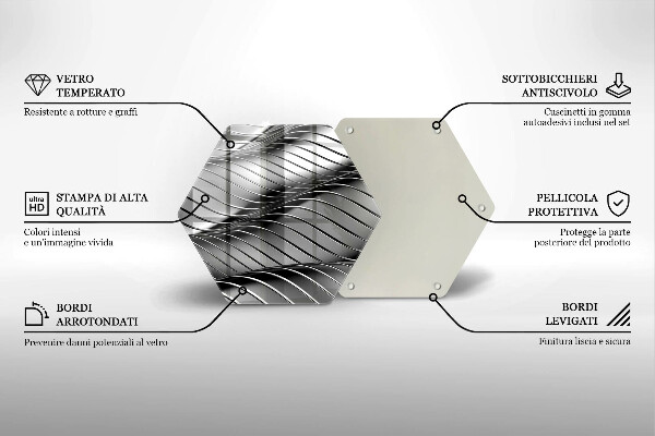 Kuchynská doska veľká zo skla 3D kovová konštrukcia
