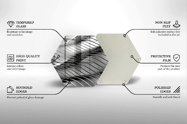Kuchynská doska veľká zo skla 3D kovová konštrukcia
