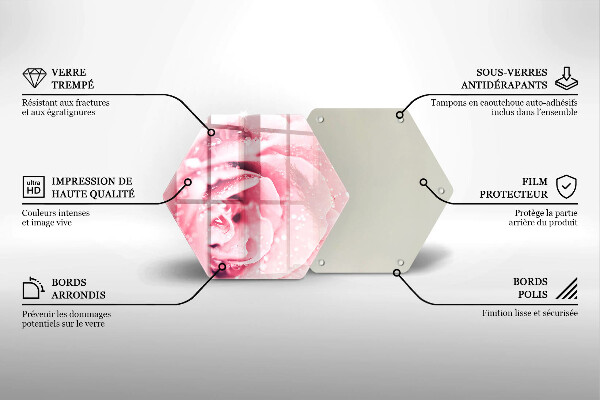 Kuchynská doska zo skla Kvapky rosy a kvet ruže