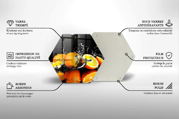 Kuchynská doska zo skla Šťavnaté oranžové ovocie