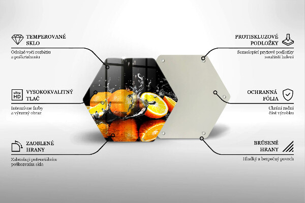 Kuchynská doska zo skla Šťavnaté oranžové ovocie