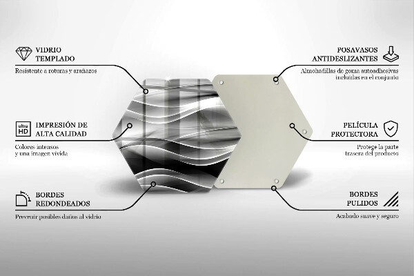 Kuchynská doska veľká zo skla Abstrakcia jemné línie