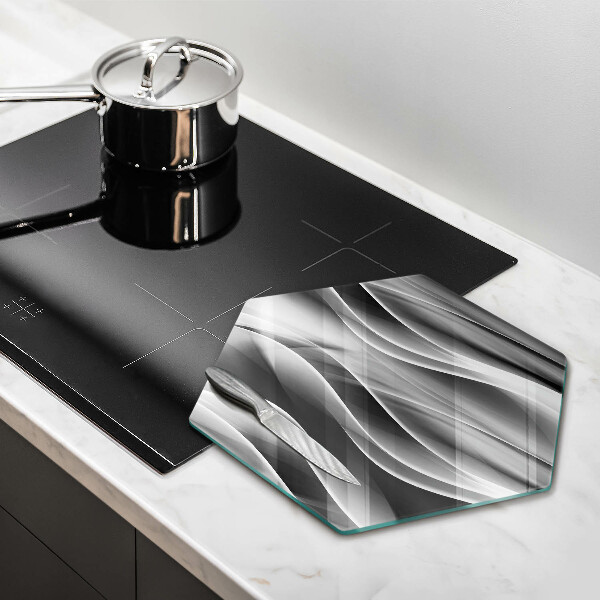 Kuchynská doska veľká zo skla Abstrakcia jemné línie