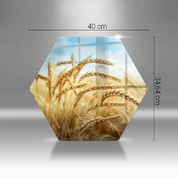 Kuchynská doska veľká zo skla Klasy obilnín na poli