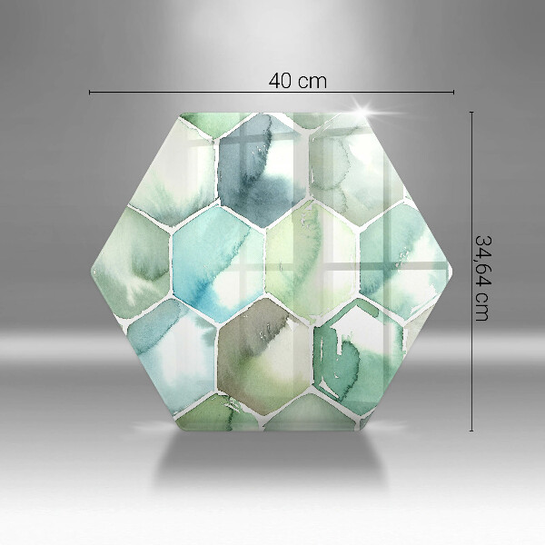 Kuchynská doska zo skla Akvarelové šesťuholníky