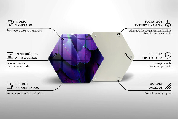 Kuchynská doska zo skla Neónové pierka