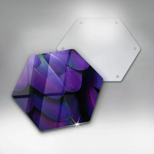 Kuchynská doska zo skla Neónové pierka