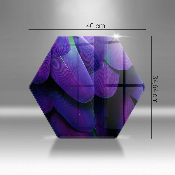 Kuchynská doska zo skla Neónové pierka