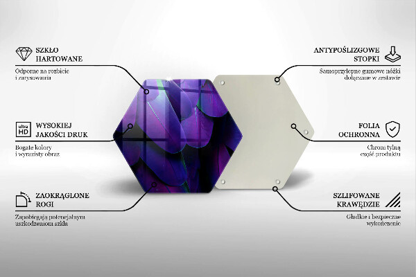Kuchynská doska zo skla Neónové pierka