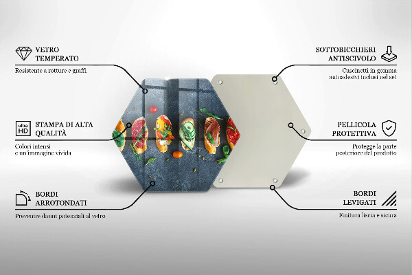 Kuchynská doska zo skla Farebné sendviče