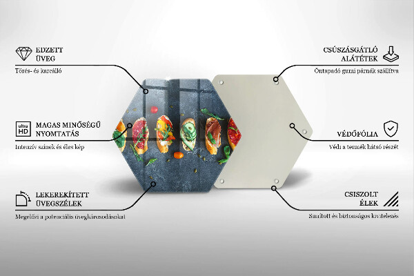 Kuchynská doska zo skla Farebné sendviče