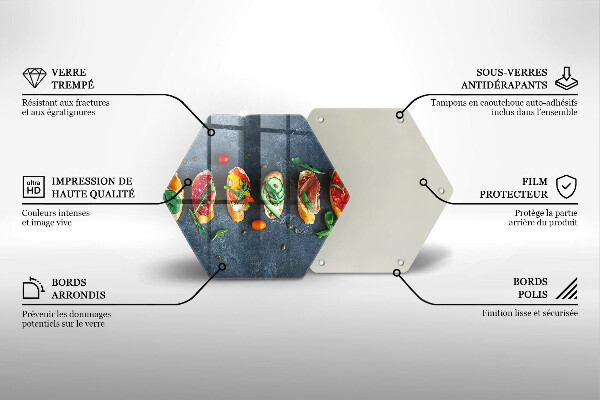 Kuchynská doska zo skla Farebné sendviče