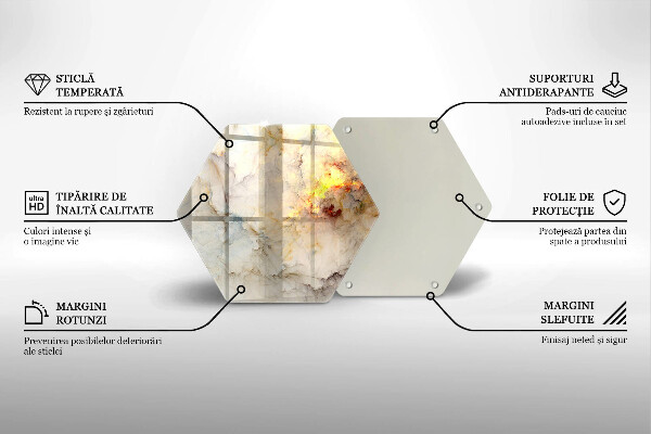 Kuchynská doska zo skla Textúra mramoru so zlatom