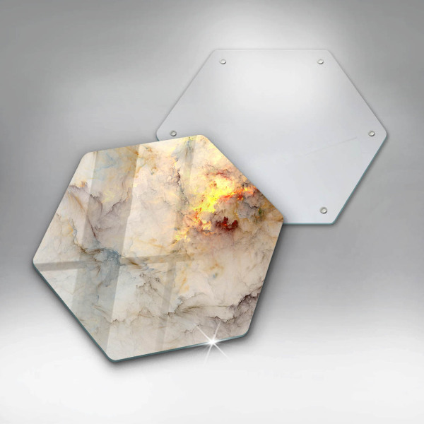 Kuchynská doska zo skla Textúra mramoru so zlatom