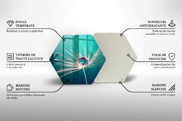 Kuchynská doska zo skla Rosa na púpave