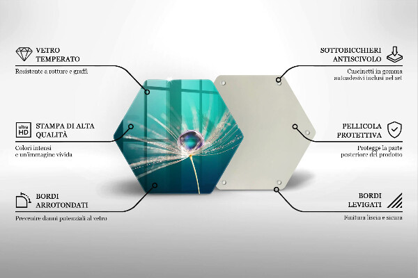 Kuchynská doska zo skla Rosa na púpave