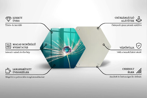 Kuchynská doska zo skla Rosa na púpave