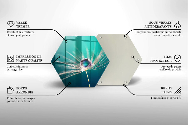 Kuchynská doska zo skla Rosa na púpave