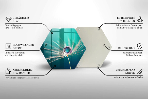 Kuchynská doska zo skla Rosa na púpave