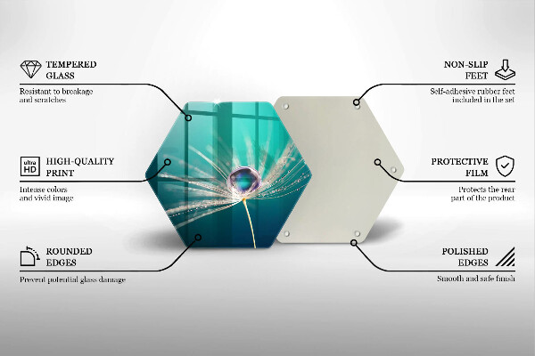 Kuchynská doska zo skla Rosa na púpave