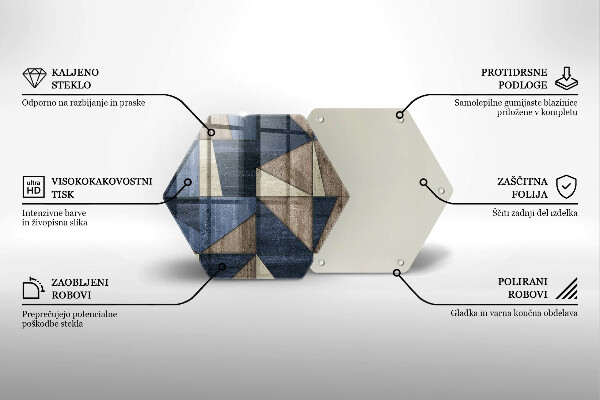 Kuchynská doska zo skla Geometrická abstrakcia
