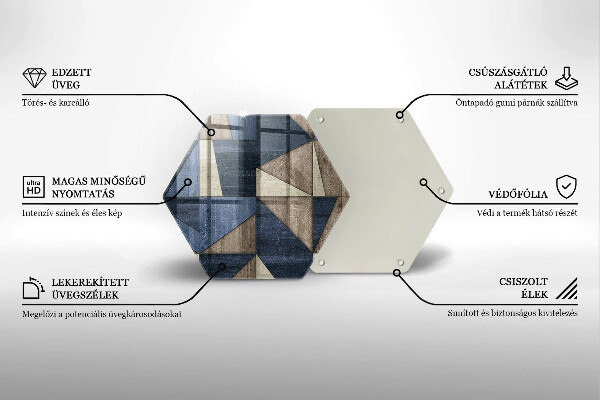 Kuchynská doska zo skla Geometrická abstrakcia