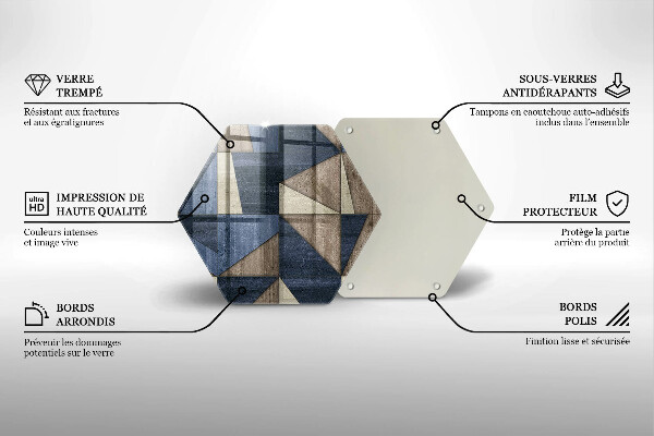 Kuchynská doska zo skla Geometrická abstrakcia