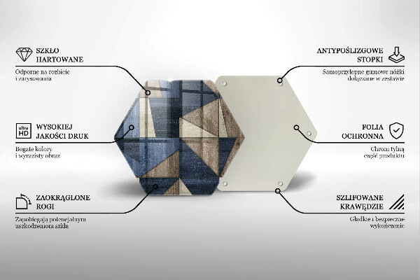 Kuchynská doska zo skla Geometrická abstrakcia