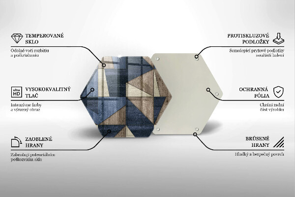 Kuchynská doska zo skla Geometrická abstrakcia