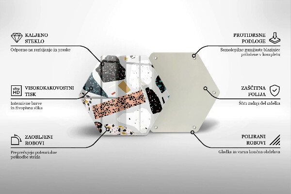 Kuchynská doska zo skla Kamenina