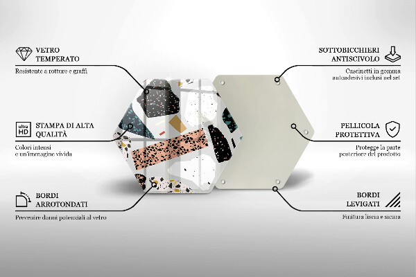 Kuchynská doska zo skla Kamenina