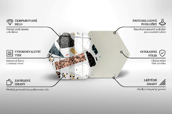 Kuchynská doska zo skla Kamenina