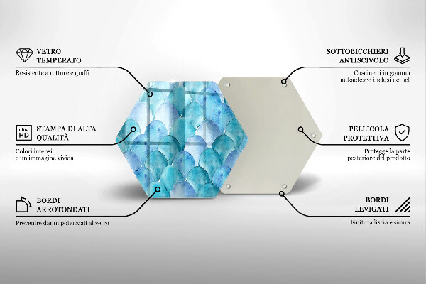 Kuchynská doska zo skla Akvarelové váhy