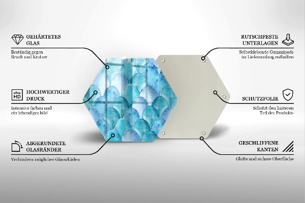 Kuchynská doska zo skla Akvarelové váhy