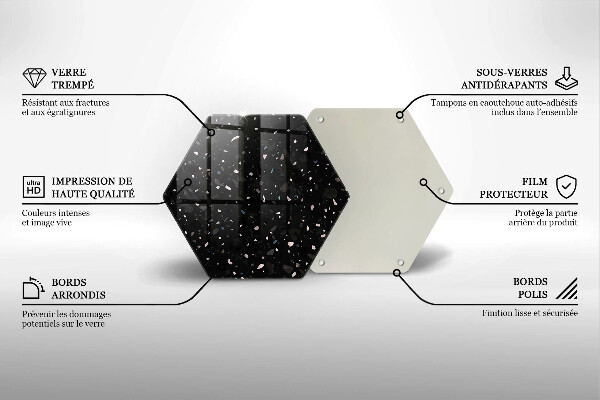 Kuchynská doska zo skla Tmavá kamenina