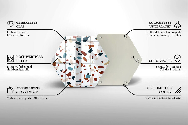 Kuchynská doska zo skla Dekoratívny kameň