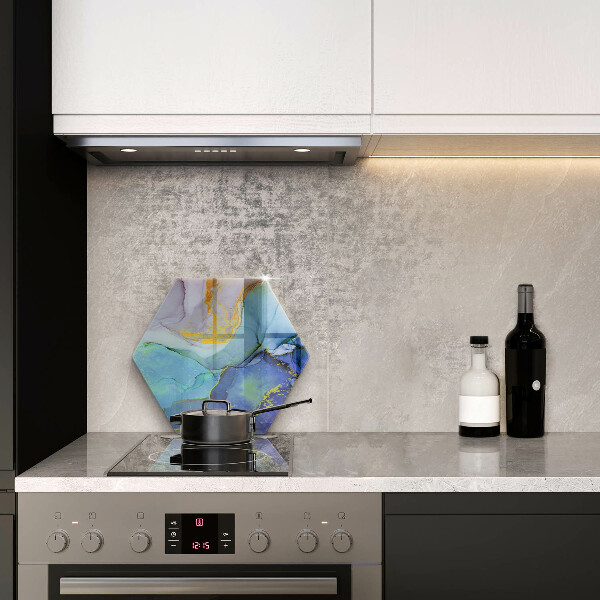 Kuchynská doska veľká zo skla Prasknutý zlatý kameň